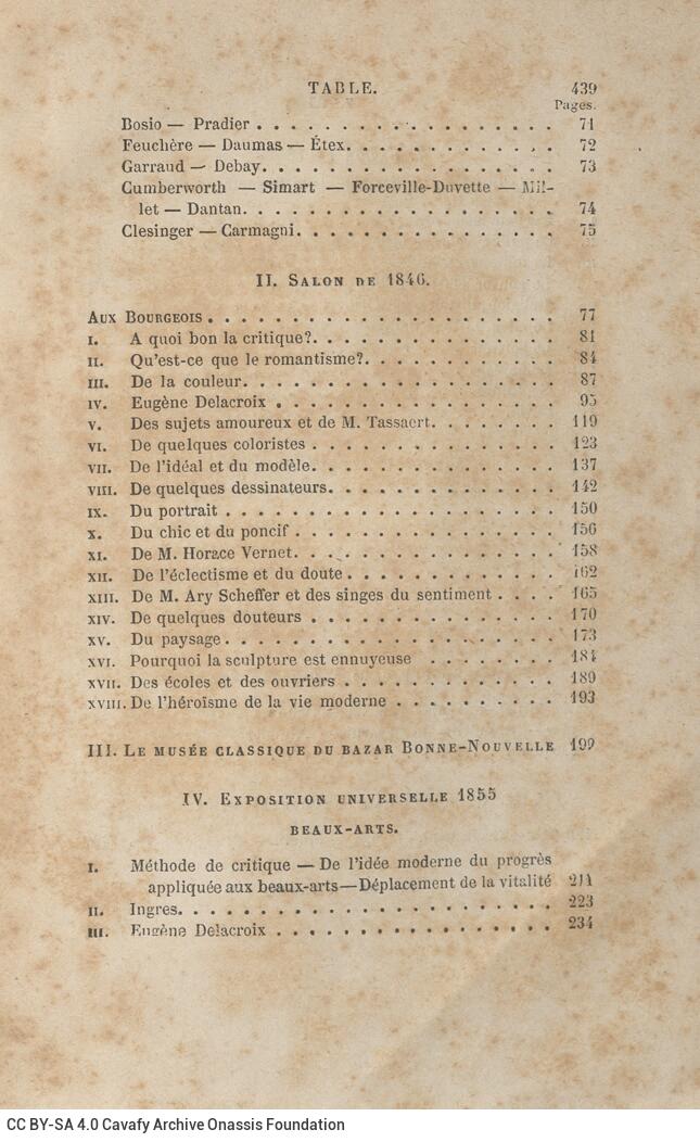 19 x 12 εκ. 6 σ. χ.α. + 440 σ. + 2 σ. χ.α., όπου στη ράχη η τιμή του βιβλίου “3 fr. 50 c